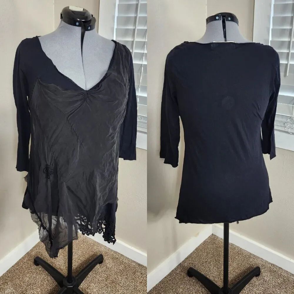 4loveandliberty Boho Top Size XS Johnny Was Emo Top